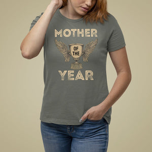 Mother's Day T Shirt For Women Mother Of The Year Award Medal TS09 Military Green Printyourwear