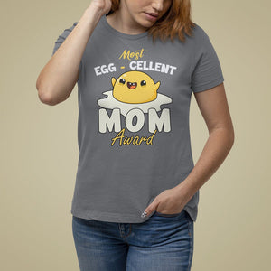 Mother's Day T Shirt For Women Most Eggcelent Mom Cute Egg TS09 Charcoal Printyourwear