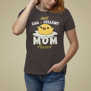 Mother's Day T Shirt For Women Most Eggcelent Mom Cute Egg TS09 Dark Chocolate Printyourwear