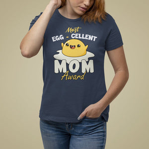 Mother's Day T Shirt For Women Most Eggcelent Mom Cute Egg TS09 Navy Printyourwear