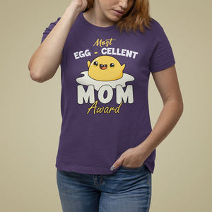 Mother's Day T Shirt For Women Most Eggcelent Mom Cute Egg TS09 Purple Printyourwear