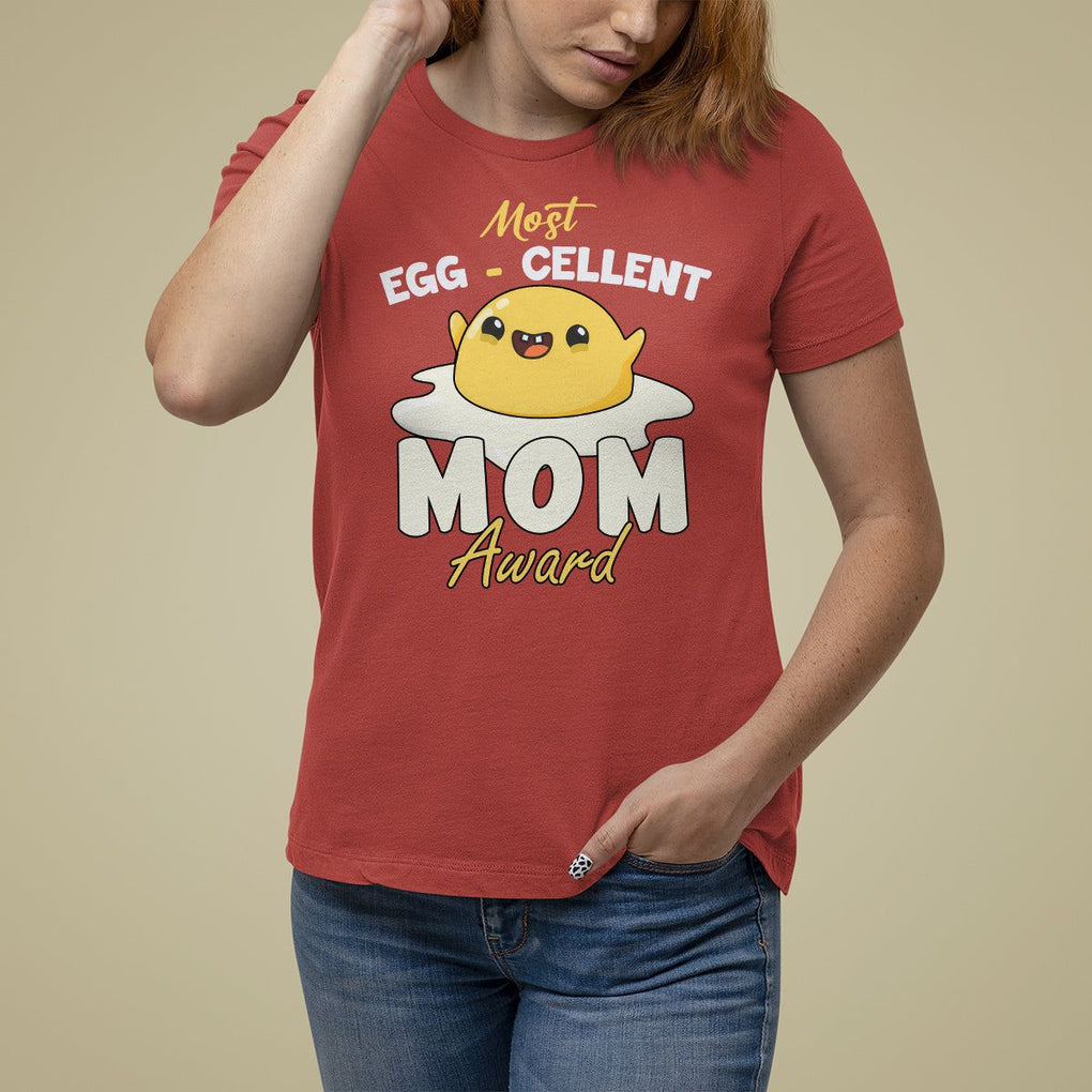 Mother's Day T Shirt For Women Most Eggcelent Mom Cute Egg TS09 Red Printyourwear