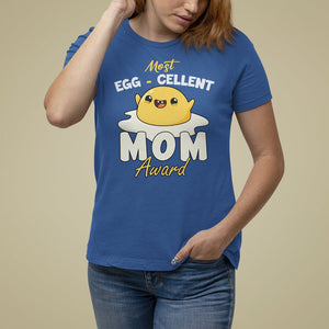 Mother's Day T Shirt For Women Most Eggcelent Mom Cute Egg TS09 Royal Blue Printyourwear