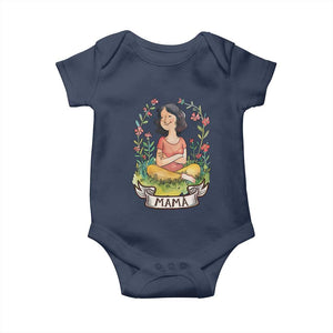 Mother's Day Mama Picture Baby Onesie TS09 Navy Print Your Wear