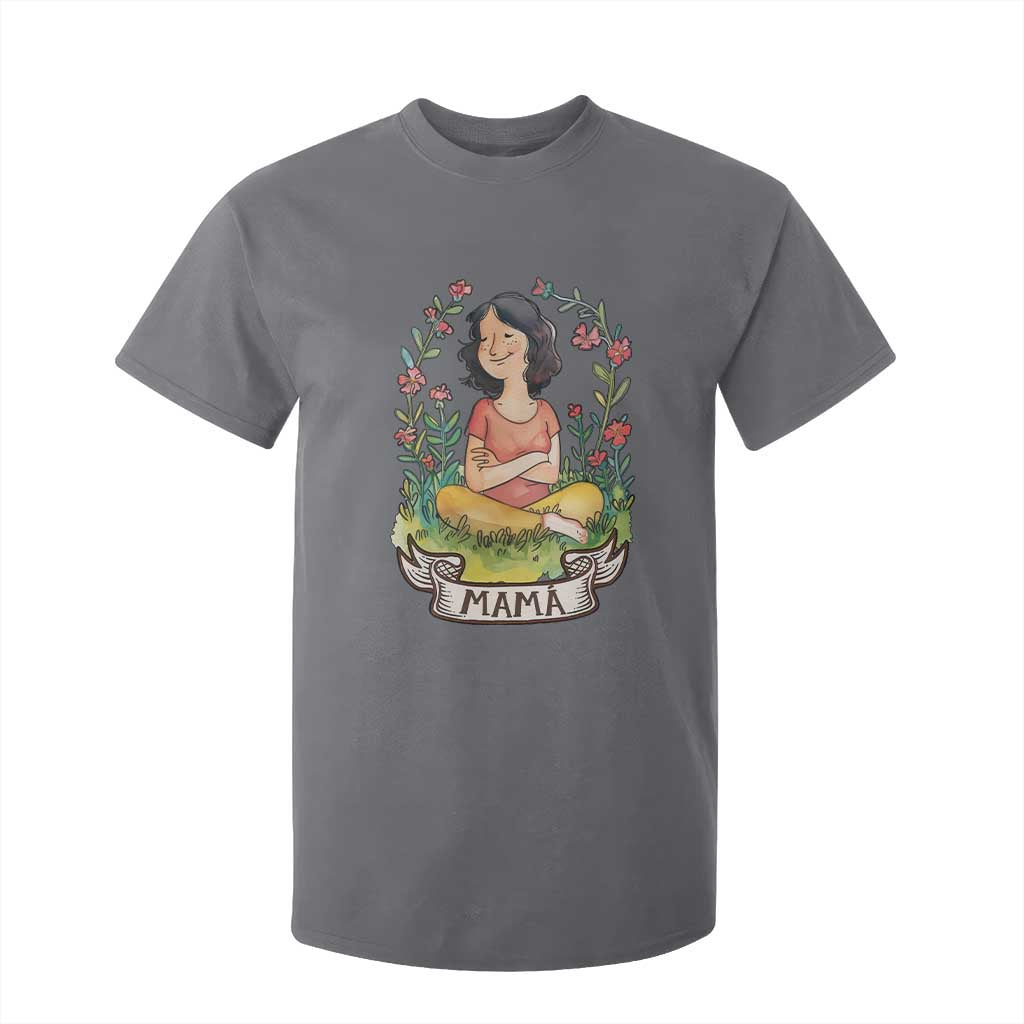 Mother's Day Mama Picture T Shirt For Kid TS09 Charcoal Print Your Wear
