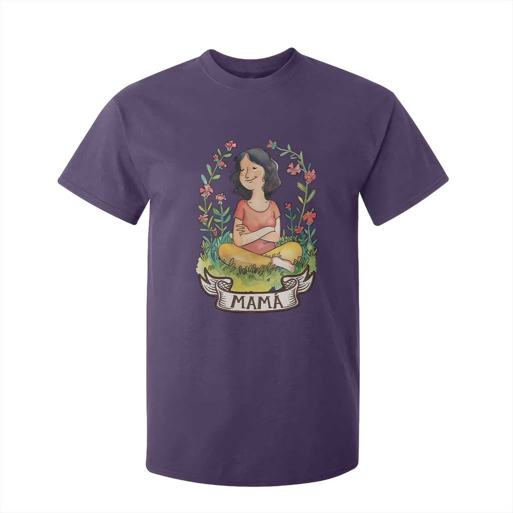 Mother's Day Mama Picture T Shirt For Kid TS09 Purple Print Your Wear