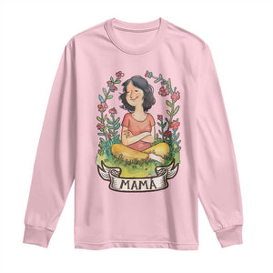 Mother's Day Mama Picture Long Sleeve Shirt TS09 Light Pink Print Your Wear