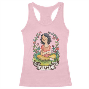 Mother's Day Mama Picture Racerback Tank Top TS09 Light Pink Print Your Wear