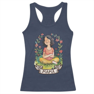 Mother's Day Mama Picture Racerback Tank Top TS09 Navy Print Your Wear