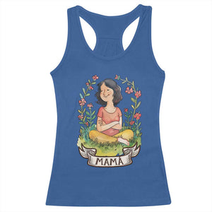 Mother's Day Mama Picture Racerback Tank Top TS09 Royal Blue Print Your Wear