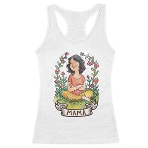 Mother's Day Mama Picture Racerback Tank Top TS09 White Print Your Wear