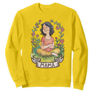 Mother's Day Mama Picture Sweatshirt TS09 Daisy Print Your Wear