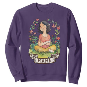 Mother's Day Mama Picture Sweatshirt TS09 Purple Print Your Wear