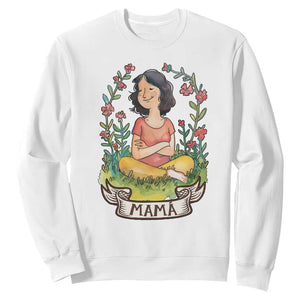 Mother's Day Mama Picture Sweatshirt TS09 White Print Your Wear