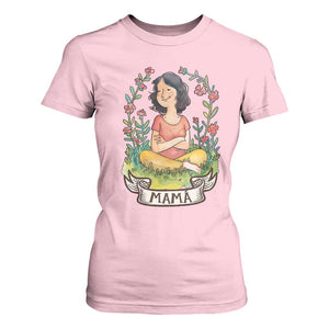 Mother's Day Mama Picture T Shirt For Women TS09 Light Pink Print Your Wear