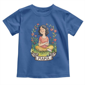 Mother's Day Mama Picture Toddler T Shirt TS09 Royal Blue Print Your Wear
