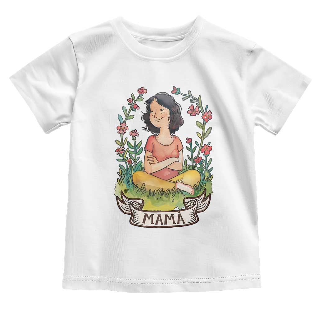 Mother's Day Mama Picture Toddler T Shirt TS09 White Print Your Wear