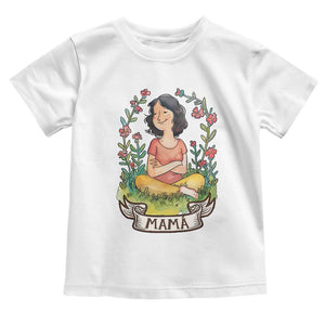 Mother's Day Mama Picture Toddler T Shirt TS09 White Print Your Wear