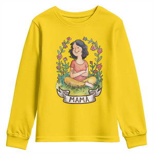 Mother's Day Mama Picture Youth Sweatshirt TS09 Daisy Print Your Wear