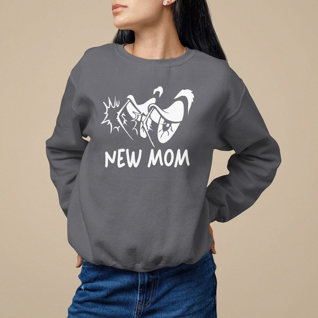 Mother's Day Sweatshirt New Mom Funny Eyes Need More Sleep TS09 Charcoal Printyourwear