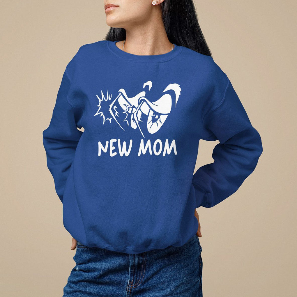 Mother's Day Sweatshirt New Mom Funny Eyes Need More Sleep TS09 Royal Blue Printyourwear