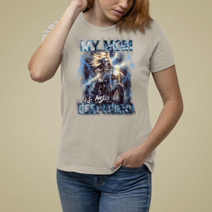 Mother's Day T Shirt For Women My Mom Is My Best Friend Cool Mommy Motorcycle TS09 Sand Printyourwear