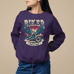 Mother's Day Sweatshirt Biker Mom Cool Mommy Motorcycle TS09 Purple Printyourwear