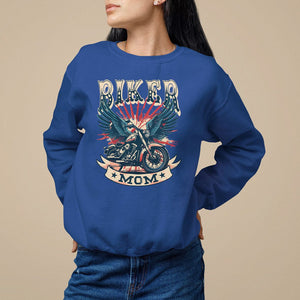 Mother's Day Sweatshirt Biker Mom Cool Mommy Motorcycle TS09 Royal Blue Printyourwear