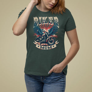 Mother's Day T Shirt For Women Biker Mom Cool Mommy Motorcycle TS09 Dark Forest Green Printyourwear
