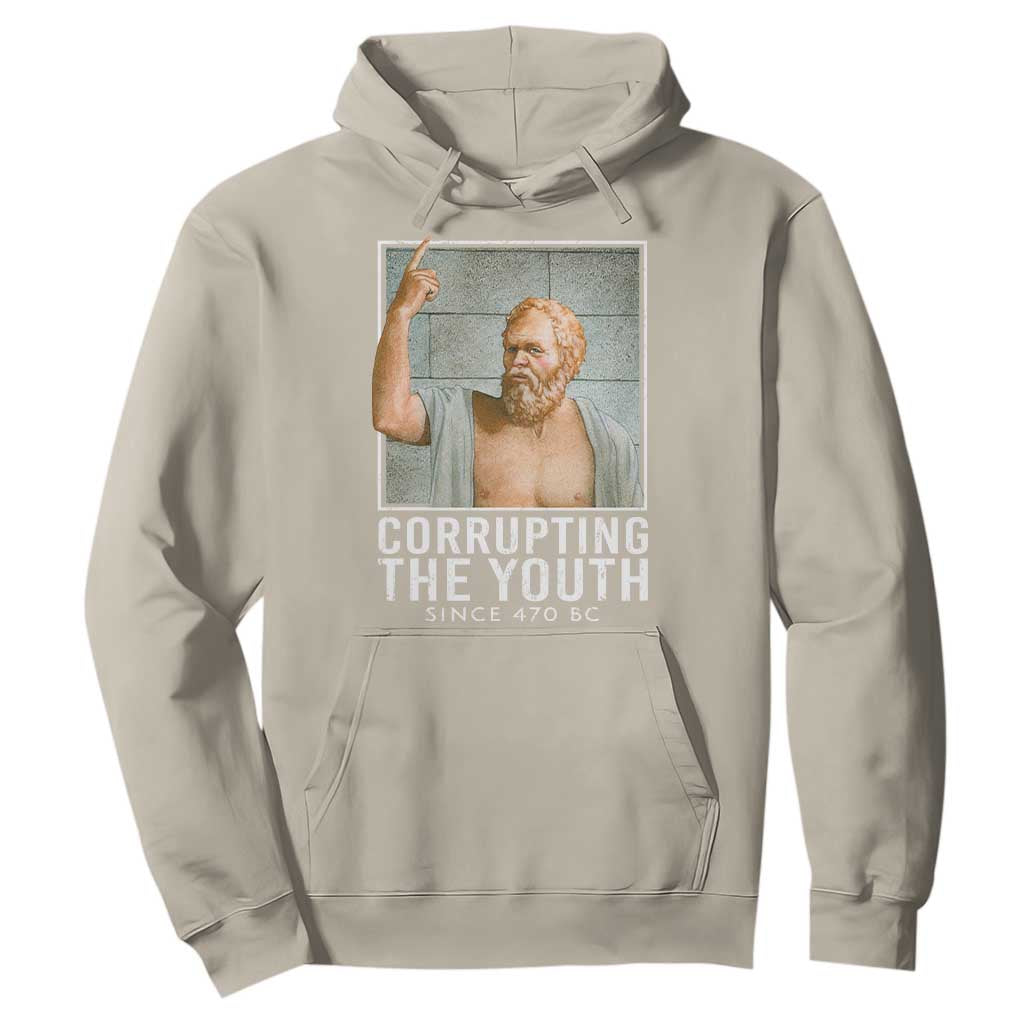 Funny Greek Philosophy Socrates Hoodie Corrupting The Youth Philosopher TS09 Sand Print Your Wear