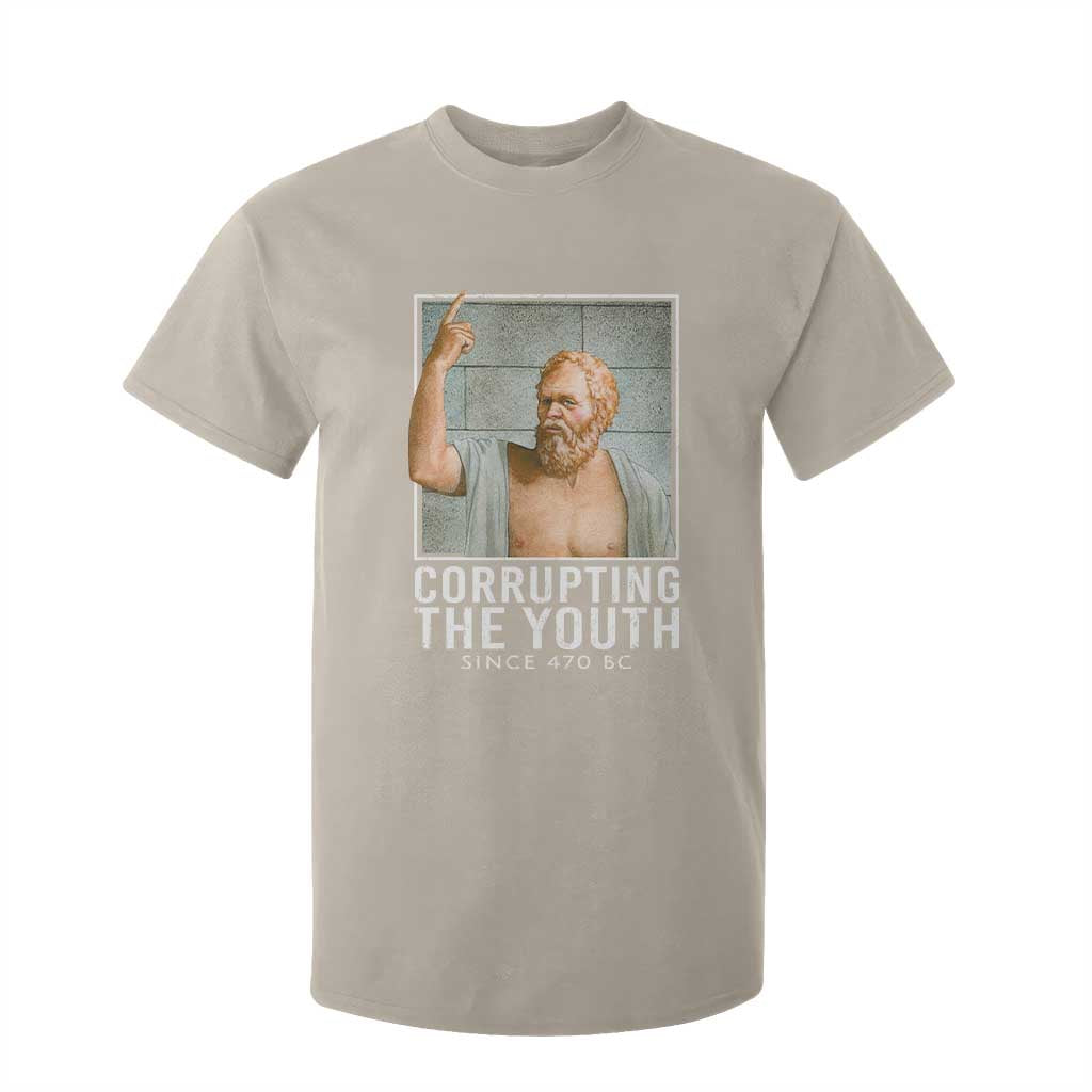 Funny Greek Philosophy Socrates T Shirt For Kid Corrupting The Youth Philosopher TS09 Sand Print Your Wear