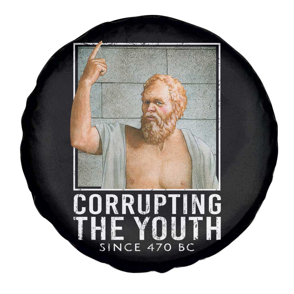 Funny Greek Philosophy Socrates Spare Tire Cover Corrupting The Youth Philosopher TS09 Print Your Wear