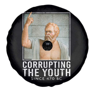 Funny Greek Philosophy Socrates Spare Tire Cover Corrupting The Youth Philosopher TS09 Print Your Wear