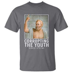 Funny Greek Philosophy Socrates T Shirt Corrupting The Youth Philosopher TS09 Charcoal Print Your Wear