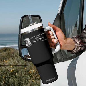 Greek Philosophy Socrates Tumbler With Handle All I Know Is That I Know Nothing TS09 Print Your Wear