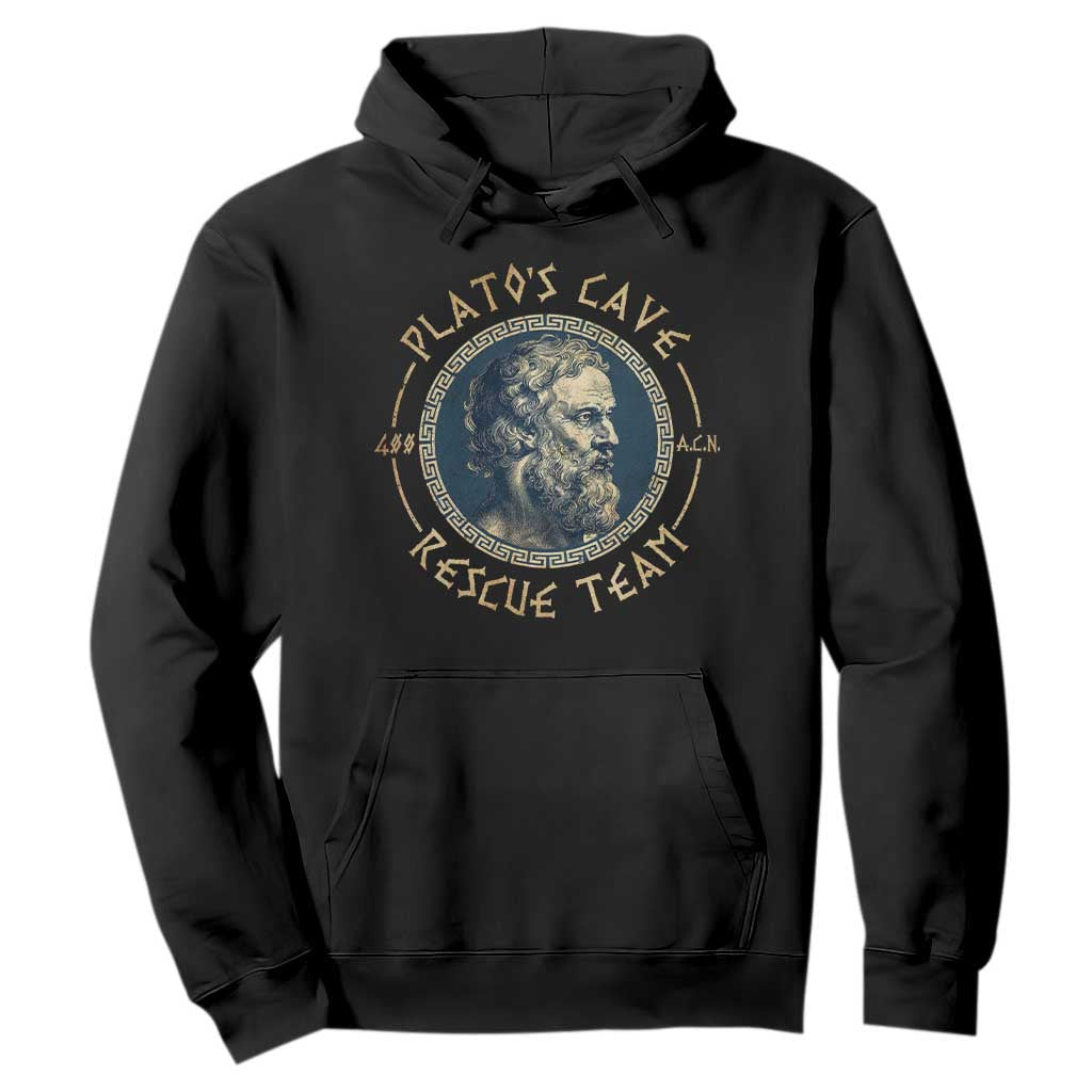 Greek Philosophy Plato Hoodie Platos Cave Rescue Team TS09 Black Print Your Wear