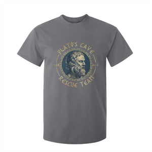 Greek Philosophy Plato T Shirt For Kid Platos Cave Rescue Team TS09 Charcoal Print Your Wear