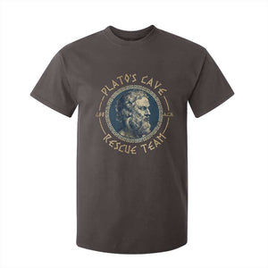 Greek Philosophy Plato T Shirt For Kid Platos Cave Rescue Team TS09 Dark Chocolate Print Your Wear