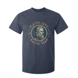 Greek Philosophy Plato T Shirt For Kid Platos Cave Rescue Team TS09 Navy Print Your Wear