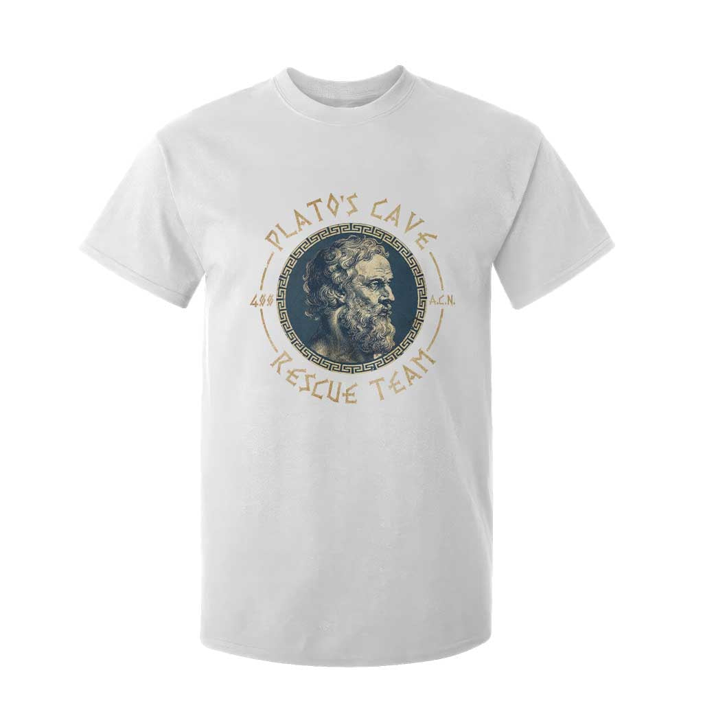 Greek Philosophy Plato T Shirt For Kid Platos Cave Rescue Team TS09 White Print Your Wear