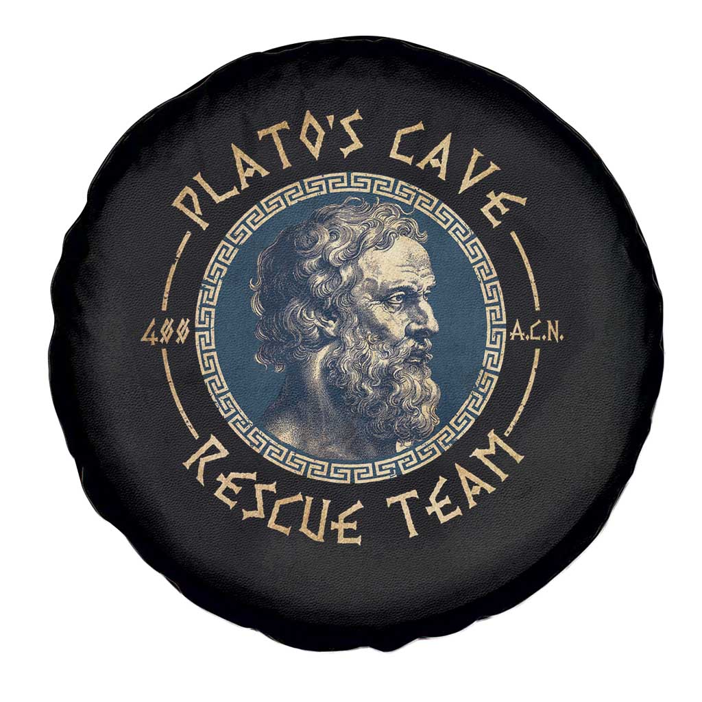 Greek Philosophy Plato Spare Tire Cover Platos Cave Rescue Team TS09 Print Your Wear