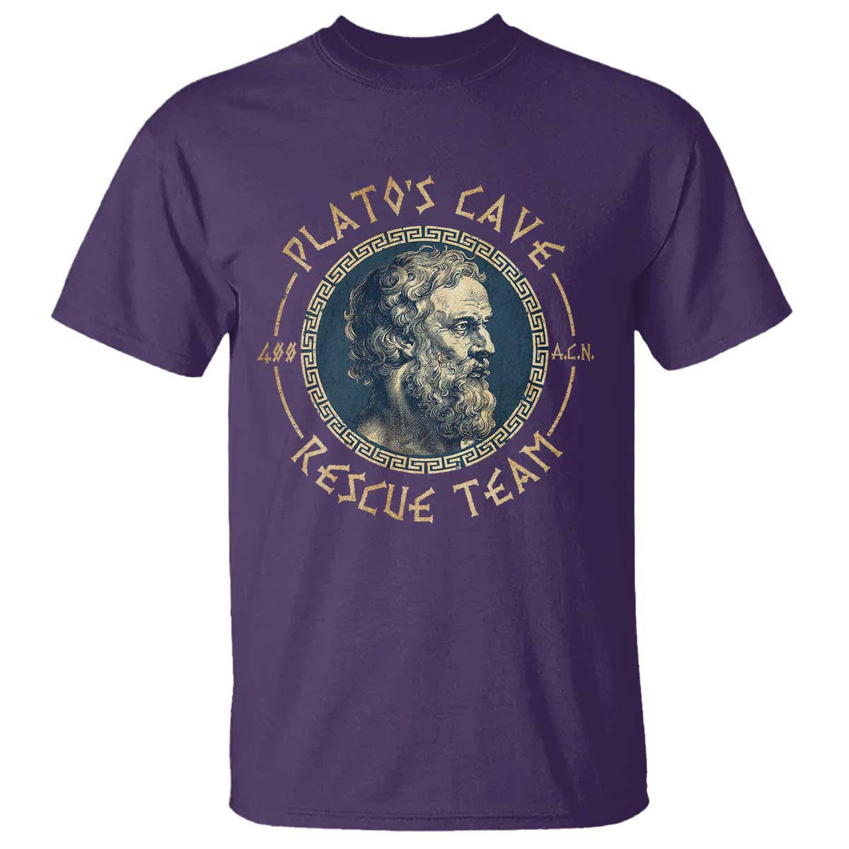 Greek Philosophy Plato T Shirt Platos Cave Rescue Team TS09 Purple Print Your Wear