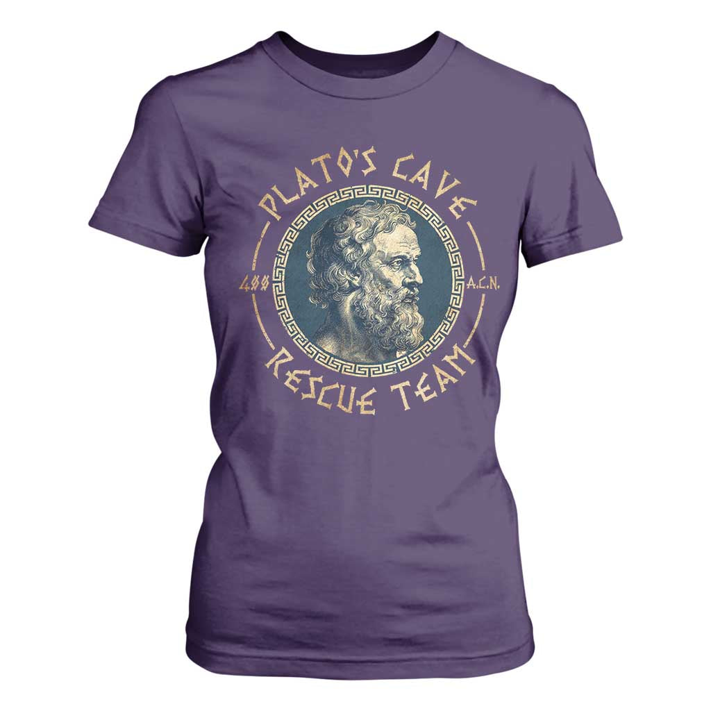 Greek Philosophy Plato T Shirt For Women Platos Cave Rescue Team TS09 Purple Print Your Wear