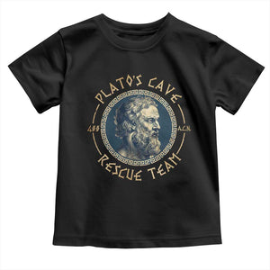 Greek Philosophy Plato Toddler T Shirt Platos Cave Rescue Team TS09 Black Print Your Wear