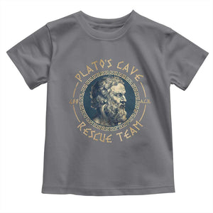 Greek Philosophy Plato Toddler T Shirt Platos Cave Rescue Team TS09 Charcoal Print Your Wear