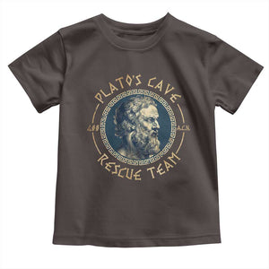 Greek Philosophy Plato Toddler T Shirt Platos Cave Rescue Team TS09 Dark Chocolate Print Your Wear