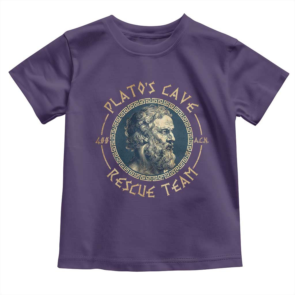Greek Philosophy Plato Toddler T Shirt Platos Cave Rescue Team TS09 Purple Print Your Wear