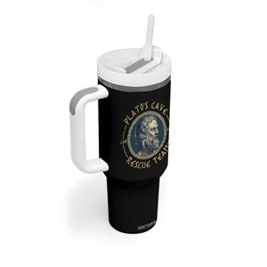 Greek Philosophy Plato Tumbler With Handle Platos Cave Rescue Team TS09 Print Your Wear