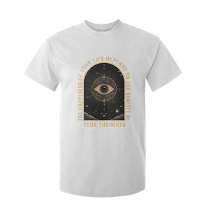 Marcus Aurelius Stoic Philosophy T Shirt For Kid The Happiness Of Your Life Depends On The Quality Of Your Thoughts TS09 White Print Your Wear