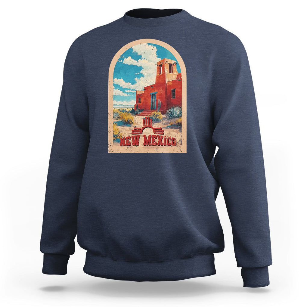 USA Outdoor Vintage New Mexico Sweatshirt TS09 Navy Print Your Wear